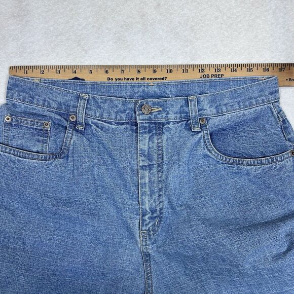 VTG Bill Blass Women’s 14 Capri Jeans Cotton Light Wash High Rise Slit Hem - Picture 6 of 16